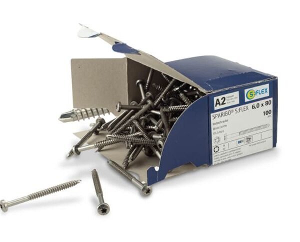 S:FLEX 700-102-680 Holzschraube 6x80 TX30 Verpackungseinheit:100Stück