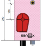 SANOOX M07.1410.16.16.HL400 Waschmaschine kurz HL400, Rohr von unten Rehau DA16 Länge 1100 Mauerwerk  Verpackungseinheit:1ST