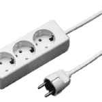 SCHURRER K1030ZL/15W/KWS Tischverteiler 3-fach mit 1.5m Zuleitung 3x1.5mm², weiß  Verpackungseinheit:1ST