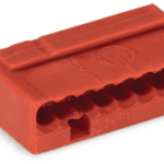 WAGO 243-808 MICRO Verbindungsklemme 8-polig max. 0,8 mm², rot  Verpackungseinheit:50ST