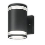 ISOLED 113292 Wandleuchte Up&Down 2xGX53, IP54, LxBxH 130x100x166, anthrazit, exkl. Leuchtmittel