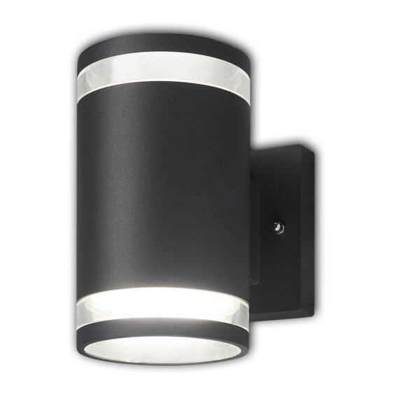 ISOLED 113292 Wandleuchte Up&Down 2xGX53, IP54, LxBxH 130x100x166, anthrazit, exkl. Leuchtmittel