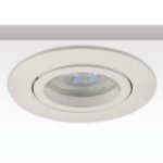 ISOLED 113712 Einbaurahmen rund, Loch 68mm, Alu weiß, für GU10/MR16 Spots