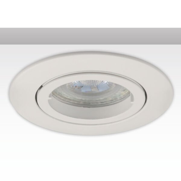 ISOLED 113712 Einbaurahmen rund, Loch 68mm, Alu weiß, für GU10/MR16 Spots