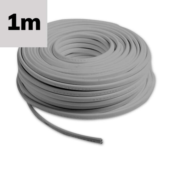 ISOLED 115796 Kabel Halogenfrei ummantelt, grau, 2x0,75mm² HSLH-OZ, Meterware