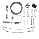 ISOLED 115819 Seilabhängung mit Doppel-Rutschklemme für Langfeldleuchte, 20-160cm, 1 Paar