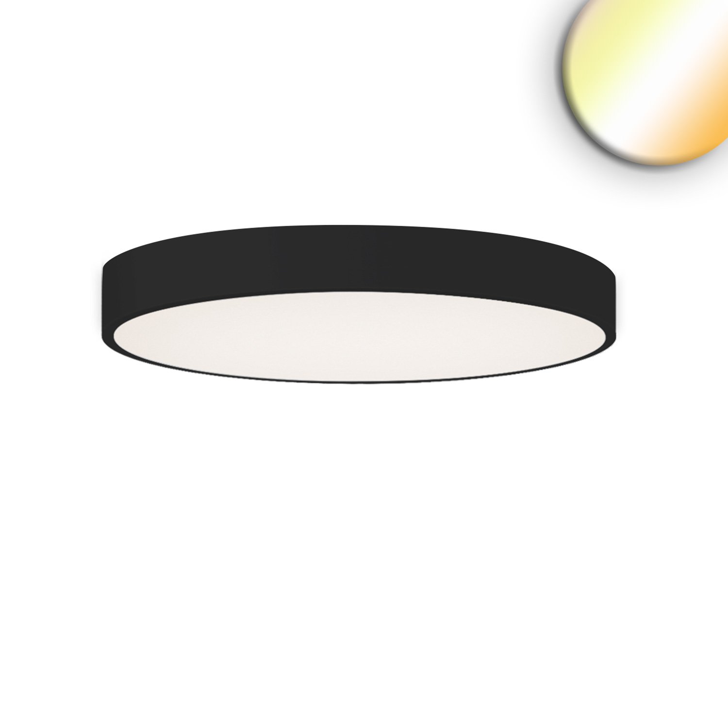 116159_1 ISOLED 116159 LED Deckenleuchte UGR<19 2H, schwarz, 60W|70W, IP42, DN800, ColorSwitch 2700|3000|4000K, dimmbar – Bild 1