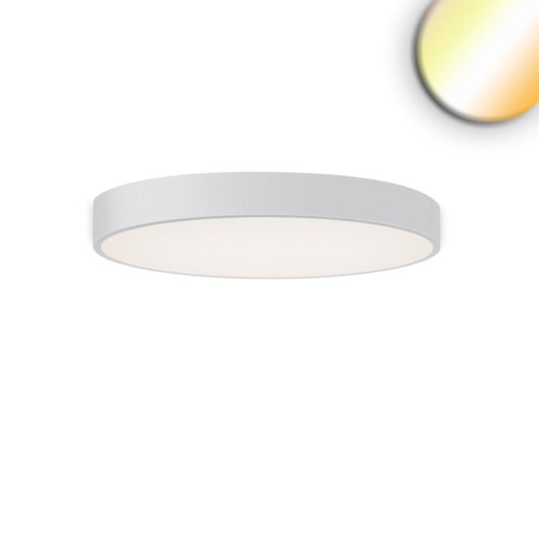 ISOLED 116162 LED Deckenleuchte UGR<19 2H, weiß, 40W|50W, IP42, DN600, ColorSwitch 2700|3000|4000K, dimmbar