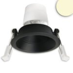 ISOLED 117124 LED Einbaustr. Back68, schwarz matt, rund, 5W, CRI90, 2700K, schwenkbar, rückvers., UGR<12, dimmbar