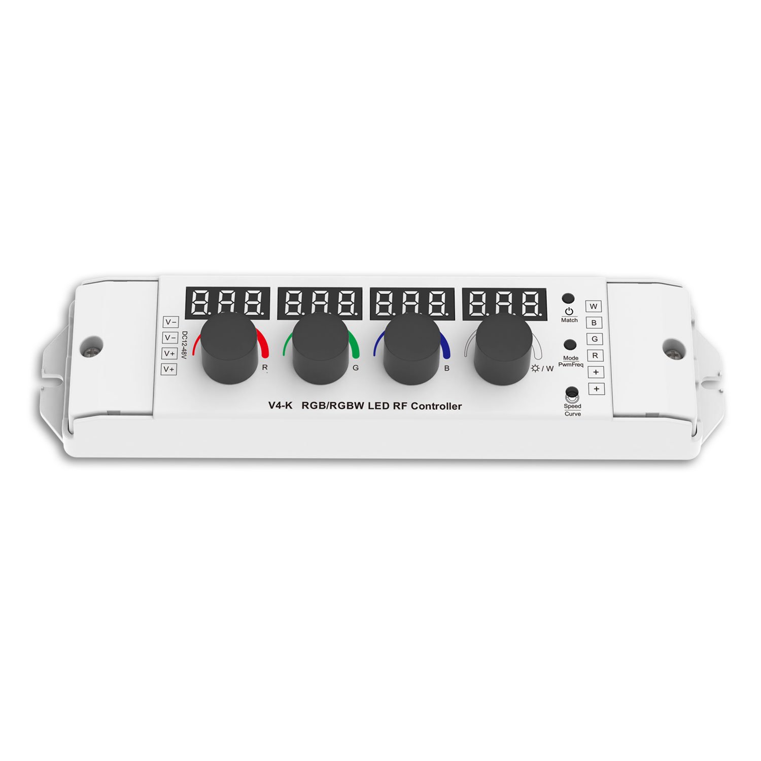 117154_1 ISOLED 117154 Sys-Pro Drehknopf/Funk Multi-PWM-Dimmer, GROW, 1-4 Kanal, 12-48V DC 4x3A 4/8KHz – Bild 1