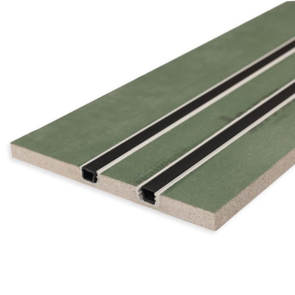 ISOLED 117216 Plaster 10 Double Gipskarton-Feuchtraumplatte 12.5mm, mit Profileinsatz inkl. Schutzcover, 100cm