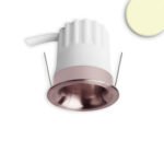 ISOLED 117257 LED Einbaustrahler BACK32, rosegold, rund, 5W, CRI90, 3000K, rückversetzt, Honeycomb, dimmbar