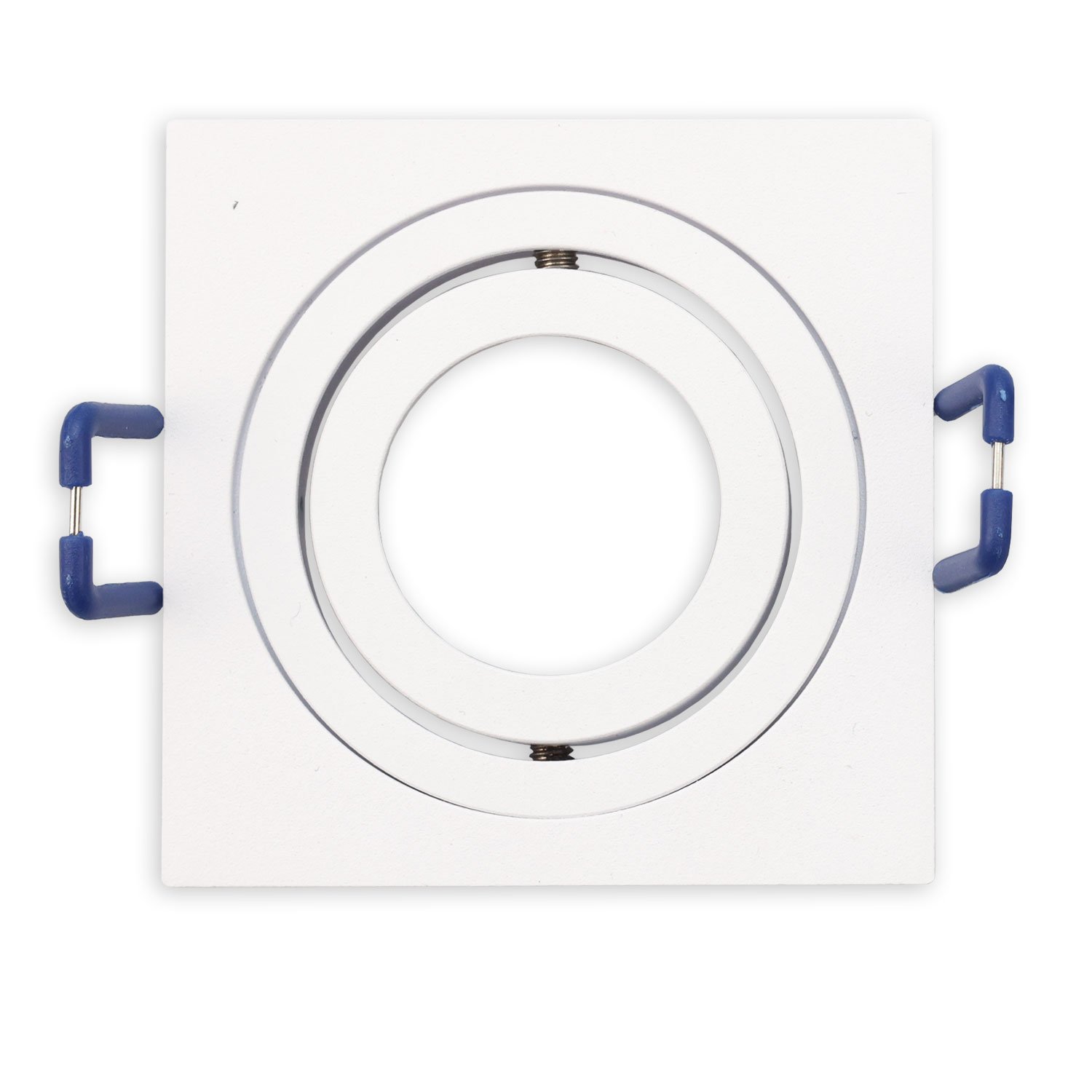 117364_1a ISOLED 117364 Einbaurahmen für MR11/GU10 Mini Spots, schwenkbar, eckig, weiß – Bild 1