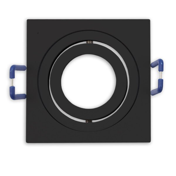 ISOLED 117365 Einbaurahmen für MR11/GU10 Mini Spots, schwenkbar, eckig, schwarz