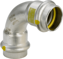 VIEGA 485 849 Viega Sanpress Inox G-Bogen 90° mit SC-Contur Stahl nichtrostend, Modell 0216 d: 54 0216 Verpackungseinheit:1ST