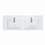 LAUFEN H8149670001041@ Laufen PRO 814967 Doppelwaschtisch unterbaufähig  Sanitärkeramik weiß 1300x480x115 1 Hahnloch mittig mit Überlauf  Verpackungseinheit:1ST