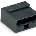 WAGO 243-204 MICRO Verbindungsklemme 4-polig max. 0,8 mm², dunkelgrau  Verpackungseinheit:100ST