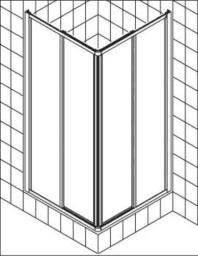 1ccbd3b4-a734-4e7f-ae2d-248b57d2d83a ALVA AQEH75WK ALVA Una Eckeinstiegshälfte 71,5-75/190cm, Weiß, Kunststoffglas Verpackungseinheit:1ST – Bild 1