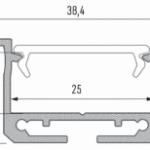 SMARTLED EP2717-02 LED-Einbauprofil INNSBRUCK 2m Aluminium eloxiert, BxH 27.4x16.9 mm  Verpackungseinheit:1ST