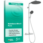 HANSGROHE 24592000 hansgrohe Raindance Alive S Puro Showerpipe 300 1jet mit Ecostat Element, Chrom 24592XXX Verpackungseinheit:1ST