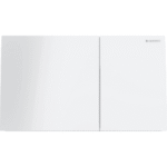 GEBERIT 115.622.SI.1 GE Betaetigungsplatte Sigma70 2-Mengen Glas weiss, square  Verpackungseinheit:1ST