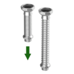 ALVA ALVRE20.70 ALVA Flex-Verbindungsrohr aus Edelstahl, DN20, L=70mm  Verpackungseinheit:1ST