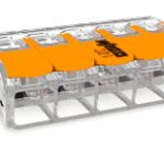 WAGO 221-615 COMPACT Verbindungsdosenklemme 5-polig mit Hebeln, max. 6 mm², transparent  Verpackungseinheit:15ST