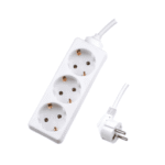 SKYLAND S23084 Tischverteiler 3-fach mit 5m Zuleitung 3x1.5mm², 45° gedreht, weiß  Verpackungseinheit:1ST