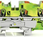 WAGO 2216-1307 3-Leiter-Schutzleiterklemme mit Drücker 16 mm², grün-gelb  Verpackungseinheit:1ST