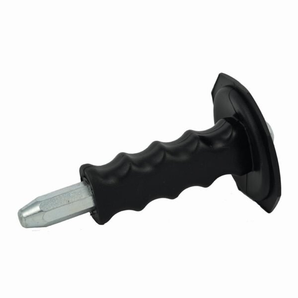 DON QUICHOTTE 130999 Fixpin Setzeisen mit Handschutz und Gummiring, schwarz, Stahl, galvanisch verzinkt