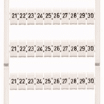 WAGO 793-5504 WMB-Beschriftungskarte weiß waagrecht bedruckt 21 ... 30 (10x) aufrastbar weiß  Verpackungseinheit:5ST