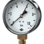 ALVA AL2605-1004 ALVA Manometer Fig.2605(2) 1/2" 100mm Dm. 0-4 bar Anschluss unten  Verpackungseinheit:1ST