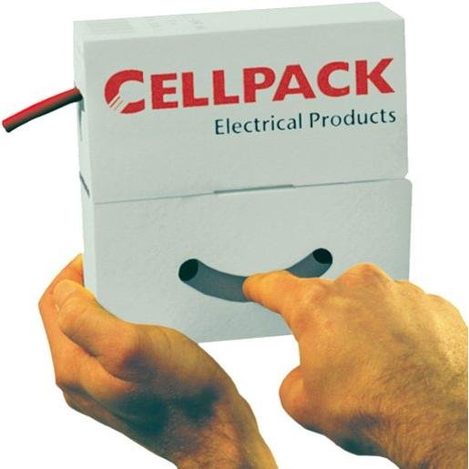 Cellpack 127081 Schrumpfschlauch Abrollbox 19,1 bis 9,5mm / L 7m schwarz Verpackungseinheit:1ST