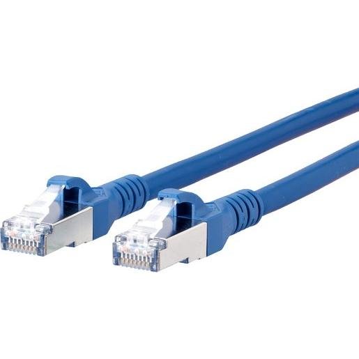 Metz Connect 1308451544-E Patchkabel Kat6A 10GB_T AWG26 2RJ45 SFTP LS0H blau 1,5 m Verpackungseinheit:1ST