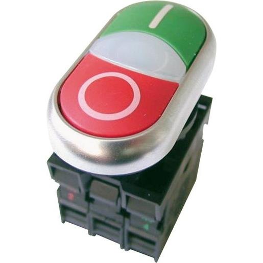 Eaton 216509 Doppeldrucktaster 1S+1Ö + LED 85-264VAC mit Schraubanschluss Verpackungseinheit:1ST