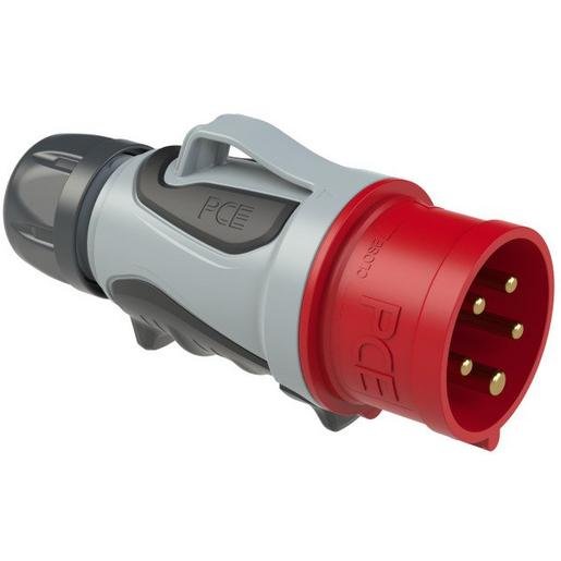 PCE 0153-6TT CEE Stecker 16A 5p 6h GRIP IP44/54 TT Verpackungseinheit:1ST