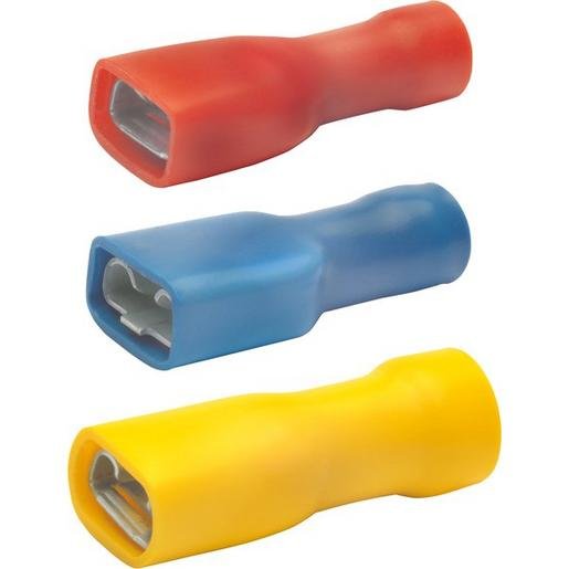 Klauke 720V Flachsteckhülse vollisoliert Isolierhülse PVC rot Verpackungseinheit:100ST