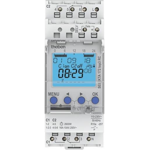 Theben T1720330 Astro-Zeitschaltuhr mit Wochenpr. SELEKTA 172 top3 RC Verpackungseinheit:1ST