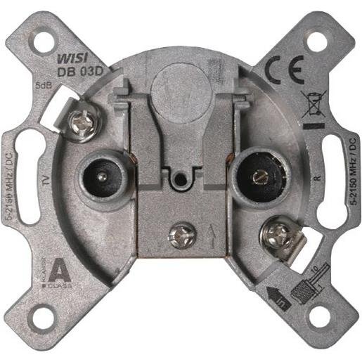 WISI 003823 Antennen Steckdose 2-Loch Stichdose 5 dB Verpackungseinheit:1ST