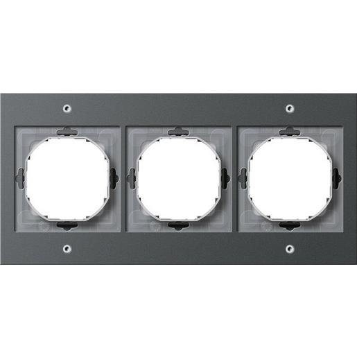 Gira 021367 3-fach Abdeckrahmen für TX_44 (WG UP) anthrazit Verpackungseinheit:1ST
