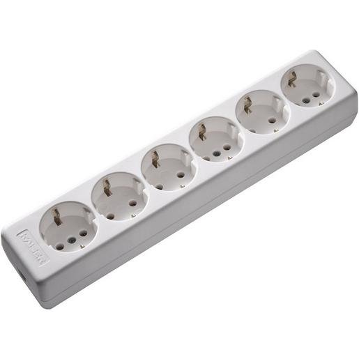 Kaiser Elektrotechnik 1060/KWS Tischverteiler ohne Kabel 6-fach reinweiß Verpackungseinheit:1ST