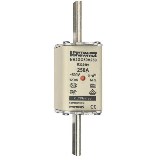 Mersen T215688 NH-Sicherung gG Gr.2 500VAC/250VDC 125A mit spannungsführenden Grifflaschen Verpackungseinheit:1ST