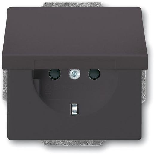 Busch-Jaeger 2CKA002018A1486 Unterputz Steckdose carat mit Klappdeckel Verpackungseinheit:1ST