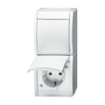 BUSCH-JAEGER 2CKA001684A0327 FR AP Kombi Schuko/Wechsel Ocean IP44, alpinweiß 2601/6/20 EW-54 Verpackungseinheit:1ST