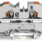 WAGO 2216-1201 2-Leiter-Durchgangsklemme mit Drücker 16 mm², grau  Verpackungseinheit:1ST