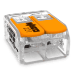 WAGO 221-612 COMPACT Verbindungsdosenklemme 2-polig mit Hebeln, max. 6 mm², transparent  Verpackungseinheit:50ST