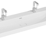 ALVA AQKEAUWT120.1 ALVA Aura Doppel-WT 120x47cm,1 Becken m. Pop-Up Ventil u. Ventildeckel, Weiß  Verpackungseinheit:1ST