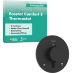 HANSGROHE 33715670 hansgrohe Ecostat Comfort S Thermostat Unterputz für 2 Verbraucher, Mattschwarz 33715XXX Verpackungseinheit:1ST