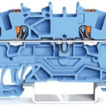 WAGO 2201-1404 4-Leiter-Durchgangsklemme mit Drücker 1,5 mm², blau  Verpackungseinheit:1ST