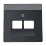 BUSCH-JAEGER 2CKA001710A3911 Zentralscheibe 2-fach für RJ45 Dosen div. Flächenprogramme, schwarz matt 1803-02-885 Verpackungseinheit:1ST